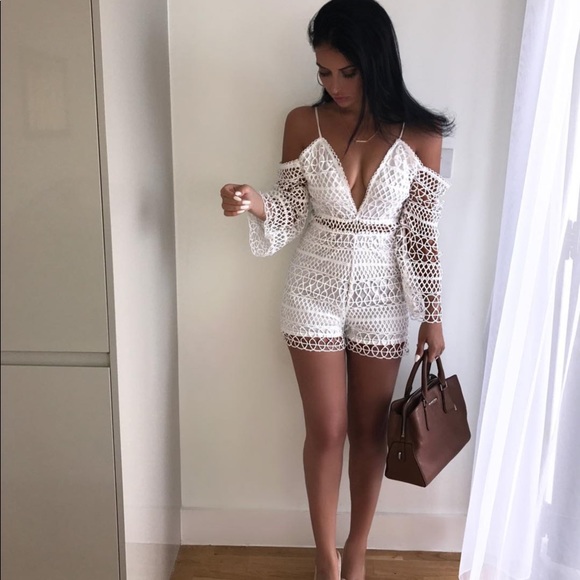 Pants - Last one. White crochet romper